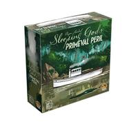 LUCKY DUCK GAMES| Sleeping Gods: PRIMEVAL Peril | Jeu de Société Autonome | Version Française| Jeu Narratif de Quêtes avec Atlas,Règles Simplifiées, Nouvelles Cartes | 13+ Ans | 1-2 Joueurs |60 Min