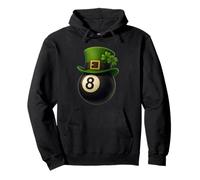Lucky Eight 8 Ball Shirt with Shamrock and Four Leaf Clover Sweat à Capuche