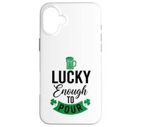 Lucky Enough to Verser St Patrick's Day Drinking Irish Cheers Coque pour iPhone 16 Plus