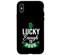 Lucky Enough to Verser St Patrick's Day Drinking Irish Cheers Coque pour iPhone X/XS