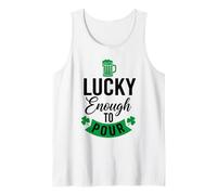 Lucky Enough to Verser St Patrick's Day Drinking Irish Cheers Débardeur