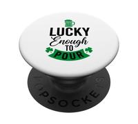Lucky Enough to Verser St Patrick's Day Drinking Irish Cheers PopSockets PopGrip Adhésif