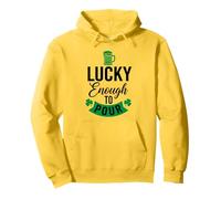 Lucky Enough to Verser St Patrick's Day Drinking Irish Cheers Sweat à Capuche