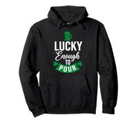 Lucky Enough to Verser St Patrick's Day Drinking Irish Cheers Sweat à Capuche
