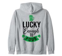 Lucky Enough to Verser St Patrick's Day Drinking Irish Cheers Sweat à Capuche