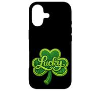 Lucky Faux Yarn Crochet Shamrock Irish St. Patrick's Day Coque pour iPhone 17