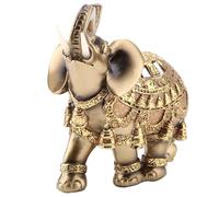 Lucky Feng Shui Golden Elephant, Éléphant Éléphant Statue, Éléphant Sculpture Figurine Éléphant Statue Éléphant Cadeaux pour Femmes Figurines d'éléphant avec Tronc de Statue