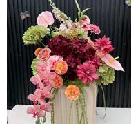 Lucky flower Boule de Fleurs de Luxe personnalisée Fleur Artificielle décoration de Mariage centres de Table Boule de Fleurs Route Plomb Arrangement Floral (60cm,5)