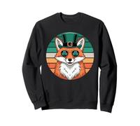 Lucky Fox St. Patrick's Day Shamrock Sunglasses Sweatshirt
