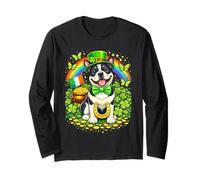 Lucky French Bulldog St Patrick’s Day Rainbow Shamrock Manche Longue