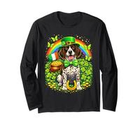 Lucky German Shorthaired Pointer St Patrick’s Day Shamrock Manche Longue