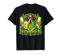 Lucky German Shorthaired Pointer St Patrick’s Day Shamrock T-Shirt