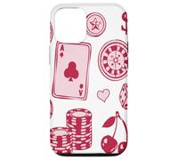 Lucky Girl Energy Gambling Playing Cards Cherries and Dice Coque pour iPhone 12/12 Pro