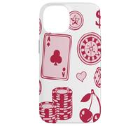Lucky Girl Energy Gambling Playing Cards Cherries and Dice Coque pour iPhone 14