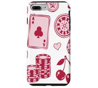 Lucky Girl Energy Gambling Playing Cards Cherries and Dice Coque pour iPhone 7 Plus/8 Plus