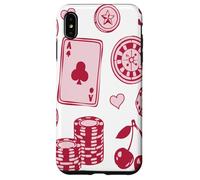 Lucky Girl Energy Gambling Playing Cards Cherries and Dice Coque pour iPhone XS Max