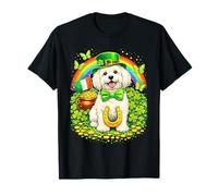 Lucky Havanese St Patrick’s Day Rainbow Shamrock Dog Lover T-Shirt