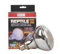 LUCKY HERP Ampoule à vapeur de mercure R115 160 W, 220-240 V E27 transparente pour reptile avec UVA UVB, pénétration profonde, lumière solaire tout-en-un