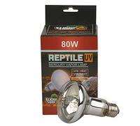 Lucky Herp Ampoule à vapeur de mercure UVA UVB pour reptiles, 80 W, culot à vis R80, E27