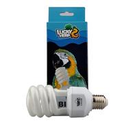 LUCKY HERP Ampoule Compacte Fluorescente pour Oiseaux, 2.4% UVB, 20W, E27, Filetage Vis