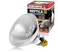 LUCKY HERP Lampe chauffante UVA UVB pour terrarium, E27, reptiles, UVB, 125 W, D3, spot de basage UV pour tortue, tagame barbu, lézard, gecko