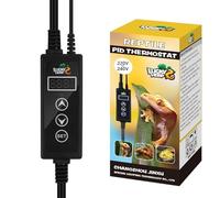 LUCKY HERP Thermostat pour reptiles - 230 V - Régulateur de température PID - Avec écran numérique LED - Prise de terrarium - Pour lampes chauffantes et chauffages - ℉/℃ - Fonction mémoire