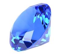 Lucky House 80mm Couleur Cristal Diamant Rose Rouge Presse-Papier Géant Gemme Joyeux Anniversaire De Mariage Partie Grace Cadeau Décoratif Jouet (Bleu)