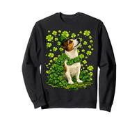 Lucky Jack Russell avec trèfle pour la Saint-Patrick Sweatshirt