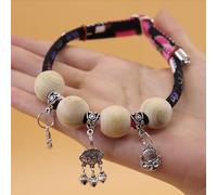 Lucky Kimono Cedar-Bead Pet Collar, Celery Pets Dog Cat Suit Collar with Fortune Pendant, Comfortable Adjustable, Cat Bells, Suitable for All Types of Cats and Dogs (#4,L (Suitable for 10-25kg))