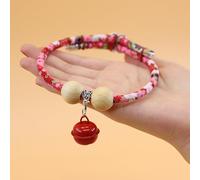 Lucky Kimono Cedar-Bead Pet Collar, Celery Pets Dog Cat Suit Collar with Fortune Pendant, Comfortable Adjustable, Cat Bells, Suitable, for All Types of Cats and Dogs (#3)