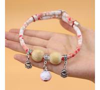 Lucky Kimono Cedar-Bead Pet Collar, Celery Pets Dog Cat Suit Collar with Fortune Pendant, Comfortable Adjustable, Cat Bells, Suitable, for All Types of Cats and Dogs (#4)
