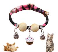Lucky Kimono Cedar-Bead Pet Collar, Celerypets Cat Collars, Personalized Cat Dog Suit Collar with Bells Fortune Pendant, Adjustable Bell Pet Necklace Suitable for All Pets (K)