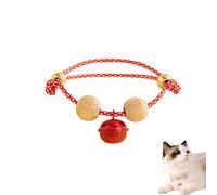 Lucky Kimono Cedar-Bead Pet Collar, Celerypets Cat Collars Personalized Dog Suit Collar with Fortune Pendant, Adjustable & Comfortable with Bells, for All Pets (C,S (Suitable for 6-9 kg))