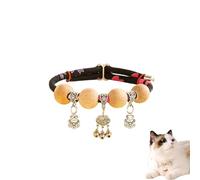 Lucky Kimono Cedar-Bead Pet Collar, Celerypets Cat Collars Personalized Dog Suit Collar with Fortune Pendant, Adjustable & Comfortable with Bells, for All Pets (I,L (Suitable for 13-23 kg))