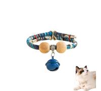 Lucky Kimono Cedar-Bead Pet Collar, Celerypets Cat Collars Personalized Dog Suit Collar with Fortune Pendant, Adjustable & Comfortable with Bells, for All Pets (R,S (Suitable for 6-9 kg))