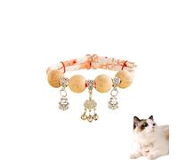 Lucky Kimono Cedar-Bead Pet Collar, Celerypets Cat Collars Personalized Dog Suit Collar with Fortune Pendant, Adjustable & Comfortable with Bells, for All Pets (O,S (Suitable for 6-9 kg))