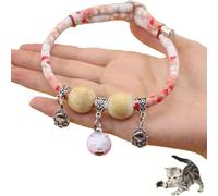 Lucky Kimono Cedar-Bead Pet Collar, Personalized Celery Pets Dog Cat Suit Collar with Fortune Pendant, for All Types of Pets (Pink,L(36-45 Jin))