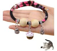 Lucky Kimono Cedar-Bead Pet Collar, Personalized Celery Pets Dog Cat Suit Collar with Fortune Pendant, for All Types of Pets (Black,S(16-25 Jin))