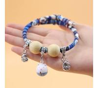 Lucky Kimono Cedar Bead Pet Collar, Personalized Pets Dog Cat Suit Collar with Fortune Pendant, Cat Bells, with Fortune Pendant, Comfortable Adjustable, Suitable for All Types of Pets(L,S)