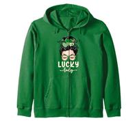 Lucky Lady Saint Patrick Day 2025 Femme St Patrick Vert Sweat à Capuche