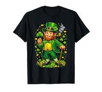 Lucky Leprechaun Shamrock Coins St Patricks Day Irish T-Shirt