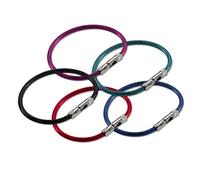 Lucky Line Flex-O-Loc Cable Key Ring, Galvanized Steel