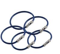 Lucky Line Flex-O-Loc Porte-clés en acier galvanisé Flex-o-Loc 5-Pack bleu