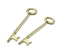 Lucky Line Skeleton Key with Notch TIP for Warded Locks, Antique Doors & Locks, 2 Pack (87102)