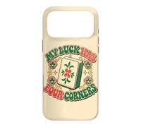 Lucky Mahjong Tile Game Retro Quatre Coins Coque pour iPhone 17 Pro Max