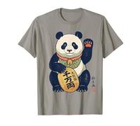 Lucky Maneki Neko Panda Ukiyo-e Art Japonais Esthétique T-Shirt