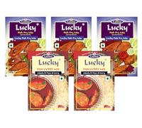 Lucky Masale Combo Fish Pack de 5 (3 poissons frits, 2 poissons au curry)
