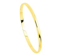 Lucky One Bijoux Bracelet Jonc Or Massif 18 Carats Jaune - Fil Demi Jonc Plat 5mm