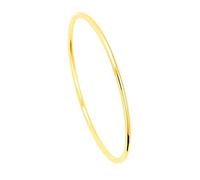 Lucky One Bijoux Bracelet Jonc Or Massif 18 Carats Jaune - Fil Rond 1,5mm - Diamètre 63