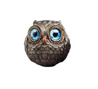 Lucky Owl Guardian - Le sage observateur du feutre, mini statue de hibou, décoration d'intérieur, figurines d'animaux réalistes, statue de hibou, petite sculpture, accents de poche for les amateurs de